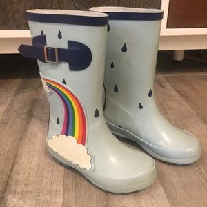 Rainbow rain boots